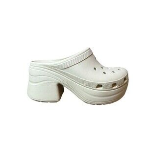 Crocs Siren Heeled Clog Bone 208547-2Y2 Womens Size 11 Mens Size 9 Comfort-Mule